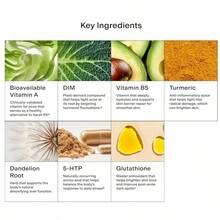 CLEARSTEM - MINDBODYSKIN Hormonal Acne Supplement (5-HTP) - Natural DIM Supplement - Skin Care Vitamins - Hormone Balance, Antioxidants - Gluten Free, Cruelty Free - 30 Servings, 90 Capsules - 1件 - 查看 4