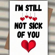 1pc Elegant Valentine's Day/Anniversary Greeting Card. For Husband. With Envelope. High-Quality Paper. Wish You Eternal Youth And Good Health. Decorated With Heart Pattern. Perfect Valentine's Day Card From Wife To Husband (4.7 Inches X 6.7 Inches)