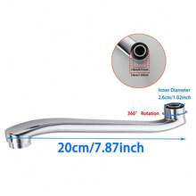 IOUHAPPY 1pc Stainless Steel Sink Faucet Pipe In-Wall Water Outlet Elbow S-Bend Extension Tube Bathroom Kitchen Faucet Leaking Repair Parts, Bathroom Accessories (No Tap) - Multicolor - View 14