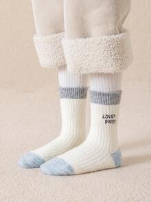 3 Paar Kinder Woll-Mischung Socken bis zur Mitte des Knöchels, süßes Cartoon-Design, dick und warm, bequem und vielseitig, geeignet für den täglichen Gebrauch, Sport, Schule, Herbst/Winter