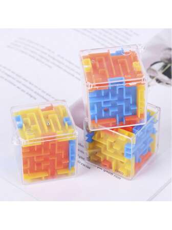 1pc Three-Dimensional Maze, Cube Six-Sided Maze, Magic Maze, Ball Walking, Teenagers' Logical Thinking Game