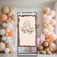 8Pcs Black Wedding Sign Holder,Adjustable Welcome To Our Wedding Sign Stand With With Design Bundle & Leather Sign Hanging Straps,Wedding Seating Chart Stand For Party,Bridal Shower,Graduation Ceremony(Posters Excluded) - Cổng vòm đen - Xem 7
