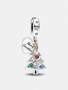 1件925纯银圣诞礼物热气球和圣诞树串珠吊坠，适合女性珠宝DIY手链 - 串珠 - 查看 18