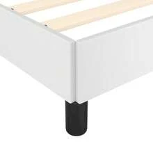 vidaXL Bettgestell Weiß 160x200 Cm Kunstleder - White - View 7