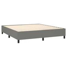 vidaXL Boxspringbett Mit Matratze, Dunkelgrau, 160x200 Cm, Stoff - Grigio - Visualizzare 4