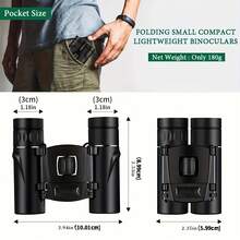 Binoculars Long Range Folding Mini Binoculars 500x25 Mini Binoculars, Mini Telescope BAK4 Prism, Waterproof - 500x25 - 查看 2