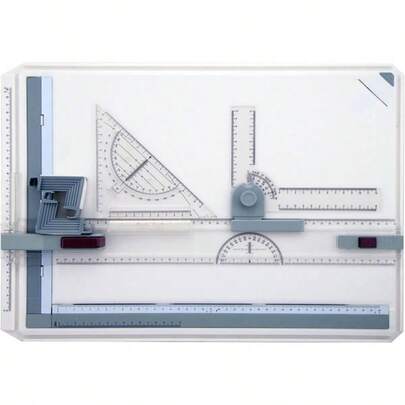 Drafting Table, Adjustable Angle A3 Drawing Board With Parallel Motion Accessories Art Table Students Engineers Artists And Architects, Drawing Board
