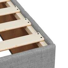 vidaXL Boxspringbett Mit Matratze, Hellgrau, 140x200 Cm, Stoff - Grey - View 11