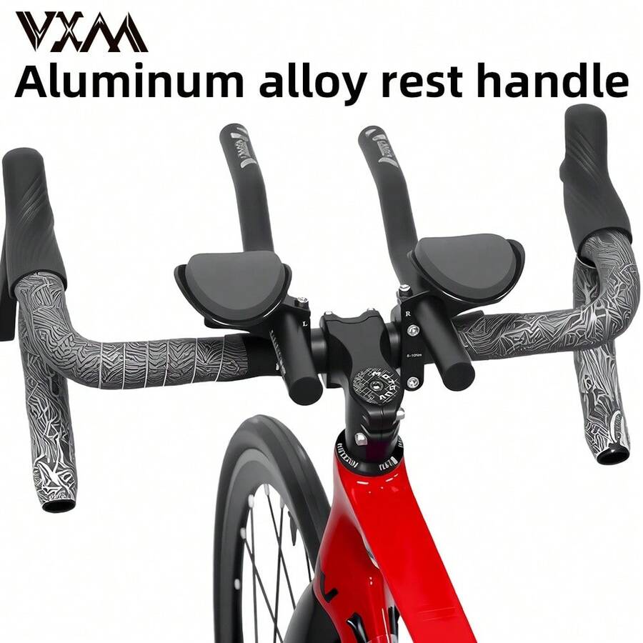 VXM Aluminum Alloy Bicycle Handlebar, Mountain Bike Handlebar, Road Bike Handlebar, TT Handlebar, Long Distance Handlebar - Black - View 1
