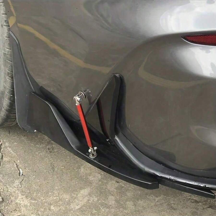 Supports de séparateur de pare-chocs en alliage d'aluminium universel, type à perçage et à vis, kit de support de becquet avant/arrière réglable, accessoires de décoration de carrosserie de voiture avec longueur réglable