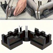 一款二合一斜角测量工具，集角度测量、量角器和锯切角度测量于一体，适用于家居装饰、木工、专业木工工具，配备锯切量角器，便携式二合一斜切测量和切割工具 - 可精确切割高达 180 度的角度，黑色塑料材质，是木工和 DIY 项目的理想之选，无需电池，适用于木工斜切锯。