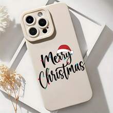2026 nueva funda de teléfono mate, funda de teléfono diseño de gorro de Santa Feliz Navidad para iPhone 14 13 12 11 Pro Max  Galaxy S23 S22 S21 S20 S10 Plus funda de protección para teléfono regalo de pareja para novio novia regalo de vacaciones - Negro - Ver 6