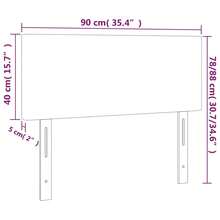 vidaXL Kopfteil Dunkelgrau 90x5x78/88 Cm Samt - Grey - View 8