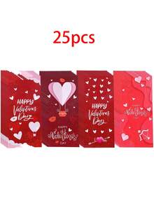 50 piezas Bolsas de regalo para el Día de San Valentín, Bolsas de regalo con corazón para el Día de San Valentín, Bolsas de celofán para dulces del Día de San Valentín, Bolsas de plástico para regalos del Día de San Valentín con forma de corazón, para fiestas, bodas y regalos del Día de San Valentín - Multicolor - Ver 8