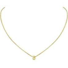 ChicSilver Initial Necklace 26 Letters A-Z Charms 925 Silver / Gold Chain Necklaces For Women Jewelry Accessories Mini Minimalist Alphabet Names For Mothers Couples Birthday - S/oro 18k - 查看 2
