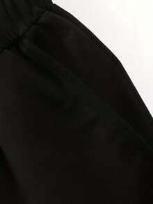 Men's "BLACK" Letter Print Jogger Sweatpants - màu đen - Xem 5