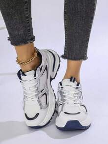 2025 Spring/Summer New Thick Sole Mesh Casual Sports Shoes, Women