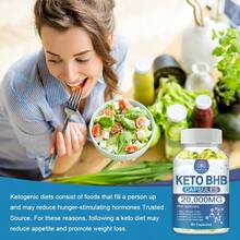 GREENPEOPLE HFU Keto Capsules Slimming Product Weight Loss Detox Cleanse Colon Reduce Bloating Heathly Advanced Ketogenic Formula - 2 Pack(60pcs) - 查看 5