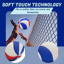 1pc Red, White & Blue Patchwork Volleyball, Ultra-Fine PU Leather Size 5 Volleyball, Competition & Training Ball, Suitable For Indoor & Outdoor, Beach Practice & Match, Unisex Adult, Great Gift For Birthday, New Year, Christmas - Multicolor - View 9