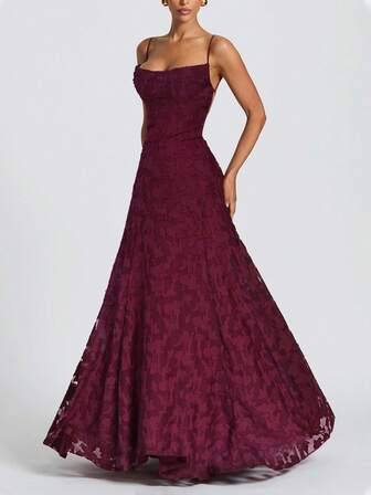 Women's Elegant Solid Color Fishtail Backless Tie-Up Cocktail Dress