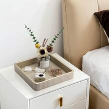 Square Leather Tray Desktop Storage Rack, High-End Service Tray Decorative Tray - Suitable For Perfume Tray, Bedside Cabinet, Bedside Storage Box, Vanity Tray, Perfume Tray, Miscellaneous, Cosmetics, Money, Tableware - Holiday Gift - Multicolor - View 7