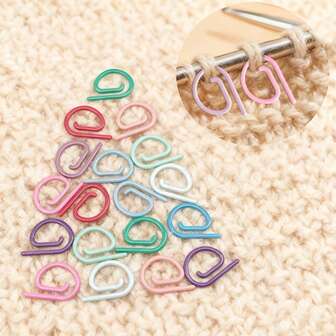 10-100個 メタルステッチマーカー、クロシェ用スパイラル型ステッチマーカー、カラフルなクロシェリング、クロシェとニットのためのクロシェマーカー、DIYクラフトプロジェクト用カラフルなロッキングマーカー