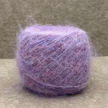 4 حزمة من خيط الصوف المخلوط بالألباكا - 760م/832 ياردة، سمك متوسط، خيط ناعم طويل الألياف، مناسب لصناعة الأوشحة والسترات الدافئة | مجموعة صوف DIY ناعمة للحياكة والكروشيه، مخلوط بالنايلون، متين - أرجواني مغبر - مشاهدة 3