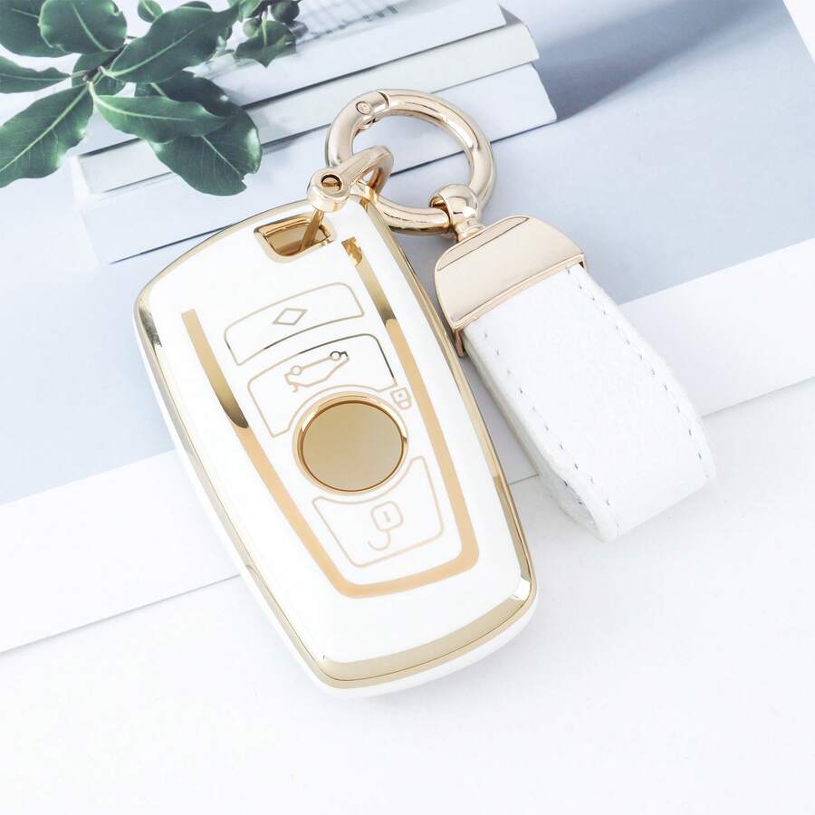 1个时尚汽车钥匙扣套，适用于宝马1系、3系、5系、7系、X1、X3、X4、X5、F10、F15、F16、F20、F30、F18、F25、M3、M4、E34
