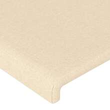 vidaXL Kopfteil Mit Ohren, Creme, 203x16x78/88 Cm, Stoff - Weiss - Übersicht 5