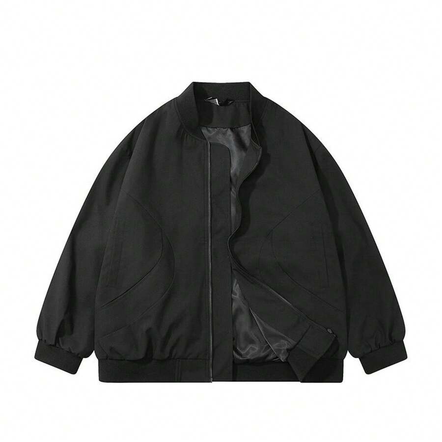 Men Outdoor Winter Coats - Black - View 1