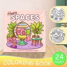 1 Libro para colorear creativo de papel talla grande grueso y mejorado, 24 páginas de 7.9X7.9 pulgadas para adultos, con diseño exquisito, para mejorar la atención, alejarse de los teléfonos, inspirar la creatividad, pasar tiempo dibujando y pintando en un libro de arte. - Plantas y flores sencillas - Ver 19