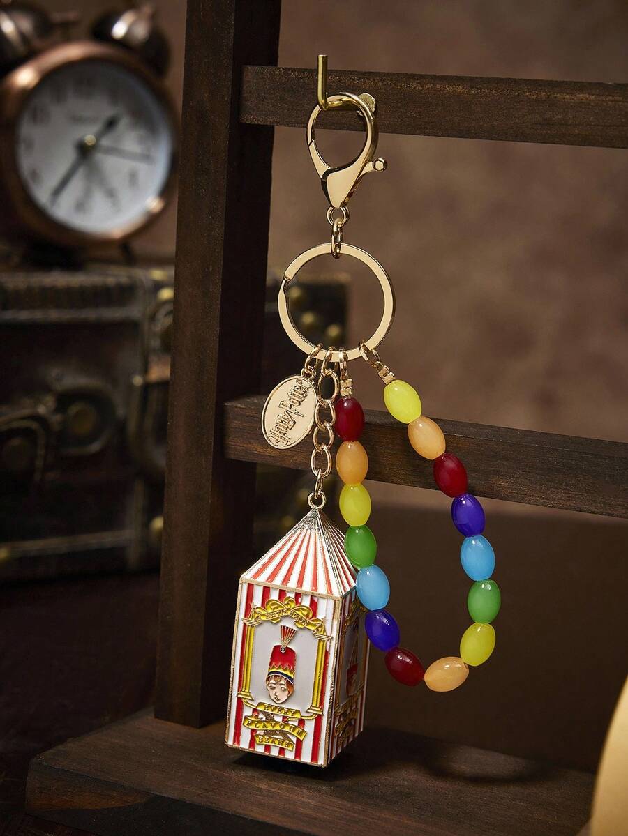 HARRY POTTER X SHEIN 风味豆造型3D锌合金钥匙扣包挂件,手工串珠彩色金色礼品收藏品,圣诞节礼物创意 - 彩色 - 查看 1