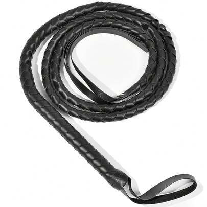 1 pieza Látigo de vaquero occidental de gran resistencia con mango ergonómico y bucle de látigo - Diseño de eje largo adecuado para doma clásica, obstáculos y equitación occidental - Látigo de entrenamiento duradero y multiusos con sonido de chasquido realista