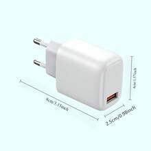 18W Fast Charger Adapter, USB Wall Charger, Compatible With IPhone 17 16 15 Series, Galaxy, Power Fast Charge QC3.0 Wall Plug Adapter, Compatible With -E-Book Readers, MP3/MP4/MP5 Players-Digital Camera, Power Banks And More