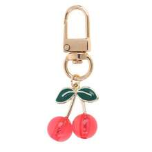 Fresh Cherry Strawberry Keychain Pendant Girly High-End Feel Women's Bag Car Hanging Decoration - 粉紅色草莓 - 查看 6