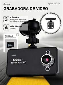 720P Dash Camera For Car Dash Cam 2.2'' IPS Screen Car Video Recorder G-Sensor Night Vision 140°Wide Angle - 黑色 - 查看 8