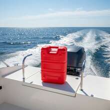 24L Outboard External Fuel Tank Handle Anti-Static Anti-Aging External Interface Red Plastic Horizontal Fuel Tank - Red - View 10
