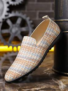 Mocassini da uomo taglie forti, scarpe casual traspiranti, scarpe da guida con suola morbida fatta a mano, mocassini da cerimonia, scarpe piatte, scarpe in pelle a punta, scarpe in pelle piatte - Castano - Visualizzare 10