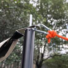 1/4pcs Non-Slip Stainless Steel Buckle, Suitable For Awning Supports, Outdoor Windproof Ropes, Adjustable Cord Accessories And Tent Rope Adjuster