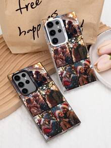 1 pieza Funda protectora personalizada con foto de alta definición y resistente a golpes para Samsung S24/S24 Plus/S24 FE/S24 Ultra, S25/S25 Plus/S25 Ultra, Apple 17 Pro Max/17 Air/16 Pro, Fundas de teléfono Android, Funda de teléfono de Navidad - Negro - Ver 4