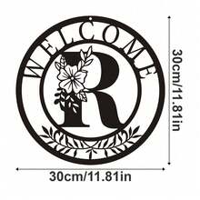HELLOYOUNG 1件金属牌匾装饰，经典字母设计金属墙饰，墙面悬挂装饰，创意镂空剪影艺术，室内家居装饰，花园墙面装饰，金属工艺品，节日礼物，家居装饰，房间装饰，墙面装饰，生日毕业礼物 - 黑色 - 查看 16