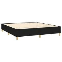 vidaXL Boxspringbett mit Matratze, schwarz, 180x200 cm, Stoff - nero - Visualizzare 4