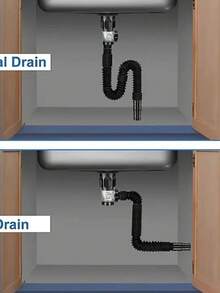 1 Stück universeller, flexibler und ausziehbarer Spülbeckenablauf, mit Geruchsschutz- und Rückflussverhindernder Funktion, für Wohnmobile und Küchenspülen, verstellbares und korrosionsbeständiges Rohr, geeignet für Wohnmobil-Camping-Wohnwagen Badezimmer Entwässerungssystem, mit Montagematerial für einfache Installation, für mobile Haushaltsnutzer, platzsparendes Design, stabile Konstruktion, Wohnmobilnutzer, das Produkt kann während des Versands durch andere Kuriere zerdrückt werden, was zu einer Abflachung des Produkts führen kann. - Verschiedenfarbig - Übersicht 13