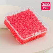 2.6毫米 Sundymot 拼豆，3000颗以上红色系列独立包装，带小方盒收纳，防止散落，DIY吊坠钥匙扣，珠宝制作工艺材料，毕业季、返校季、圣诞节、派对、生日礼物，多色2.6毫米拼豆补充装