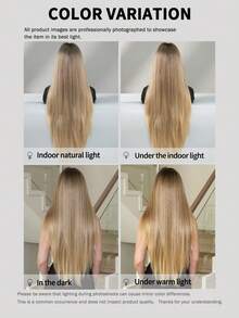 7JHH WIGS 34 英寸渐变金色假发，女士超长直发，优雅蓬松无刘海中分假发，超柔软合成耐热纤维发，漂亮全机发假发适合时尚女孩日常、动漫或服装角色扮演装饰、音乐节舞会街头穿着、母亲节礼物