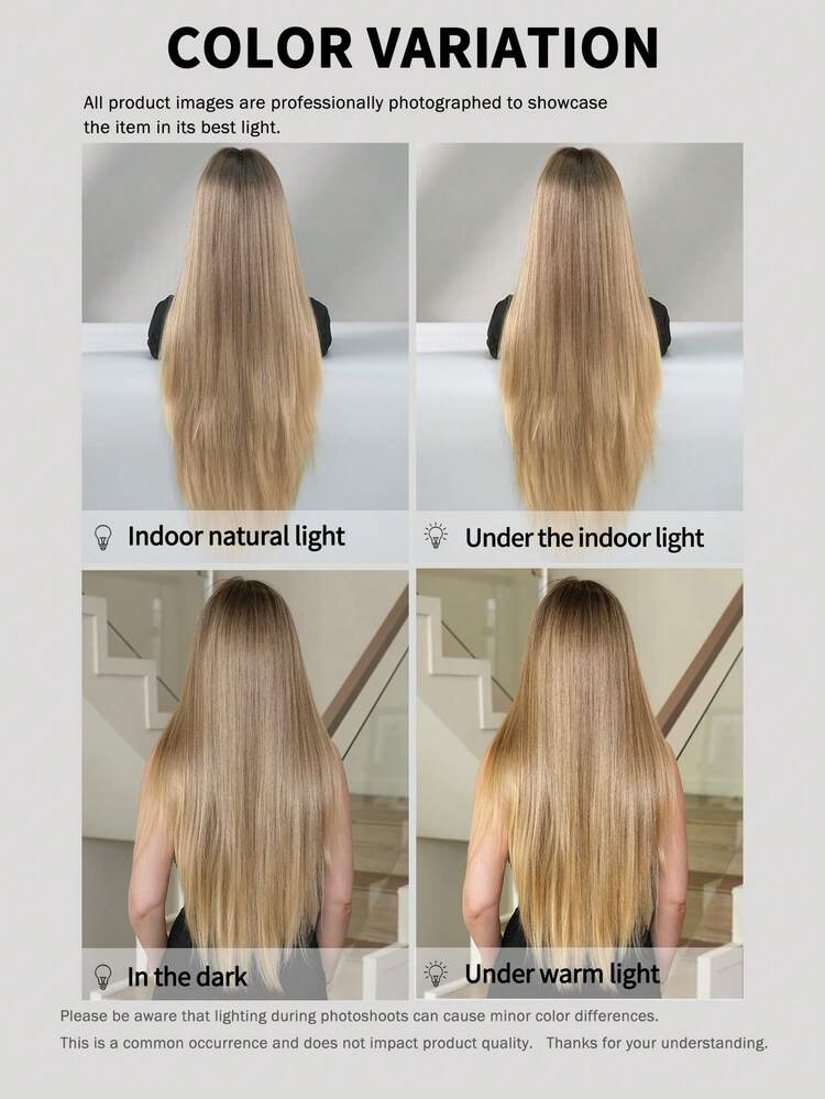 34 Inch Ombre Blonde Wigs For Women Super Long Straight Wigs, Elegant Fluffy Without Bangs Middle Part Wig,Very Soft Synthetic Heat Resistant Fiber Hair, Beautiful Full Machine Hair Wig Suitable For Fashion Girls Daily,Anime Or Costume Cosplay Decoration,Music Festival Dance Party Street Wear Use, Mother's Day Gifts - Linen Gold - View 7