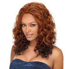 18 Inch Shawl Large Wave Roll Chemical Fiber Hair For Women With Bangs Fashion Women's Synthetic Wig For Daily Or Holiday Party Wear - Multicolor - View 2