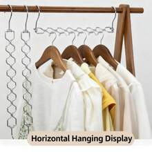 3pcs 360 Degree Rotating Diamond Shaped Stainless Steel Magic Hanger, Creative Storage Rotating Clothes Hanger, Suitable For Wardrobe And Cabinet, Multi-Functional Space Saving Magic Hanger, Can Be Hung Horizontally Or Vertically