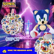 Sega 50张官方授权系列贴纸，迈尔斯·普罗尔、艾米·罗斯、针鼹，电脑杯、行李箱装饰贴纸，万圣节、圣诞节、生日最佳礼物，送给妈妈、朋友、周年纪念日礼物