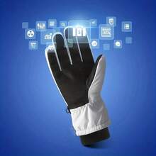 1双冬季滑雪保暖手套，户外触屏防风保暖内衬滑雪手套雪地手套